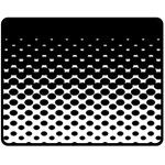 Gradient Circle Round Black Polka Fleece Blanket (Medium)  60 x50  Blanket Front