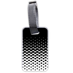 Gradient Circle Round Black Polka Luggage Tags (two Sides)