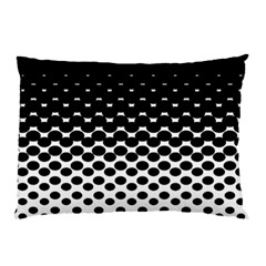 Gradient Circle Round Black Polka Pillow Case (two Sides) by Mariart