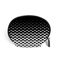 Gradient Circle Round Black Polka Accessory Pouches (small) 