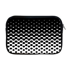 Gradient Circle Round Black Polka Apple Macbook Pro 17  Zipper Case by Mariart