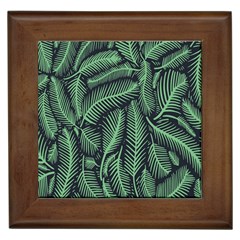 Coconut Leaves Summer Green Framed Tiles