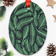 Coconut Leaves Summer Green Ornament (oval)