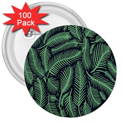 Coconut Leaves Summer Green 3  Buttons (100 Pack) 