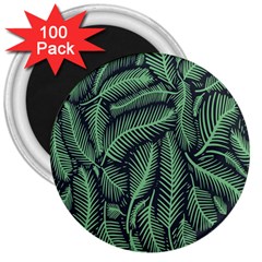 Coconut Leaves Summer Green 3  Magnets (100 Pack) by Mariart