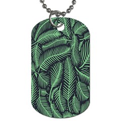 Coconut Leaves Summer Green Dog Tag (one Side) by Mariart