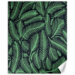 Coconut Leaves Summer Green Canvas 16  X 20   by Mariart