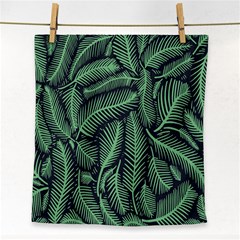 Coconut Leaves Summer Green Face Towel by Mariart