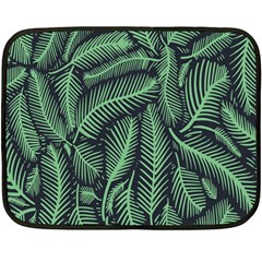 Coconut Leaves Summer Green Fleece Blanket (mini) by Mariart