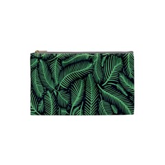 Coconut Leaves Summer Green Cosmetic Bag (small) 