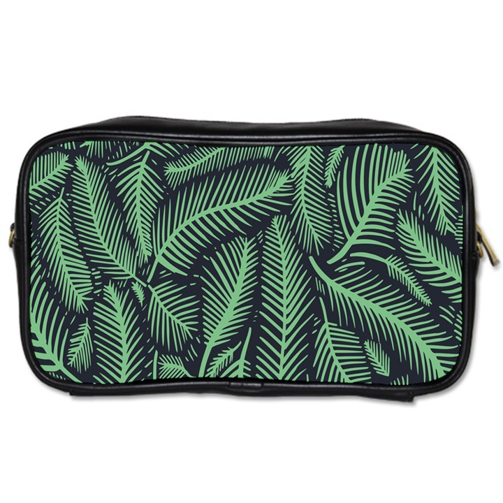 Coconut Leaves Summer Green Toiletries Bags