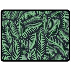 Coconut Leaves Summer Green Fleece Blanket (large)  by Mariart