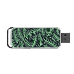 Coconut Leaves Summer Green Portable Usb Flash (one Side) by Mariart