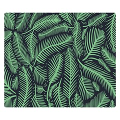 Coconut Leaves Summer Green Double Sided Flano Blanket (small) 