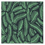 Coconut Leaves Summer Green Large Satin Scarf (Square) Front