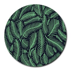 Coconut Leaves Summer Green Round Mousepads by Mariart