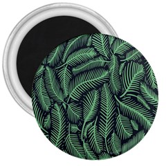 Coconut Leaves Summer Green 3  Magnets by Mariart