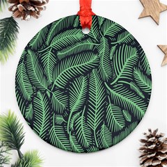 Coconut Leaves Summer Green Ornament (round) by Mariart