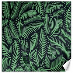 Coconut Leaves Summer Green Canvas 12  X 12  