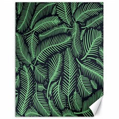 Coconut Leaves Summer Green Canvas 18  X 24   by Mariart