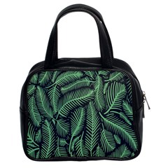 Coconut Leaves Summer Green Classic Handbags (2 Sides)