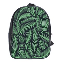 Coconut Leaves Summer Green School Bag (large)