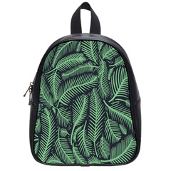 Coconut Leaves Summer Green School Bag (small)