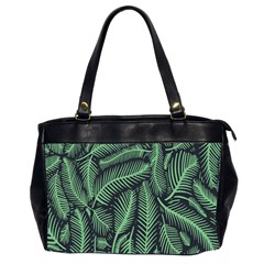 Coconut Leaves Summer Green Office Handbags (2 Sides) 