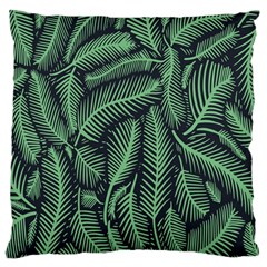 Coconut Leaves Summer Green Large Cushion Case (one Side) by Mariart