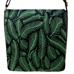 Coconut Leaves Summer Green Flap Messenger Bag (s) by Mariart