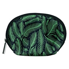 Coconut Leaves Summer Green Accessory Pouches (medium) 