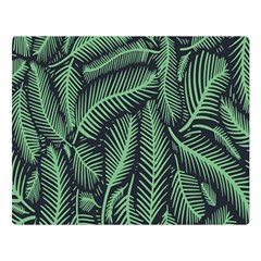 Coconut Leaves Summer Green Double Sided Flano Blanket (large) 