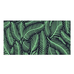 Coconut Leaves Summer Green Satin Shawl