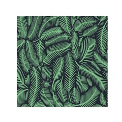 Coconut Leaves Summer Green Small Satin Scarf (square) by Mariart