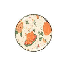 Happy Thanksgiving Chicken Bird Flower Floral Pumpkin Sunflower Hat Clip Ball Marker (10 Pack)