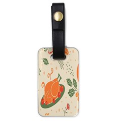 Happy Thanksgiving Chicken Bird Flower Floral Pumpkin Sunflower Luggage Tags (one Side) 