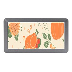 Happy Thanksgiving Chicken Bird Flower Floral Pumpkin Sunflower Memory Card Reader (mini)