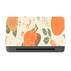 Happy Thanksgiving Chicken Bird Flower Floral Pumpkin Sunflower Memory Card Reader With Cf by Mariart