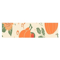 Happy Thanksgiving Chicken Bird Flower Floral Pumpkin Sunflower Satin Scarf (oblong) by Mariart