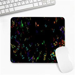 Colorful Music Notes Rainbow Large Mousepads