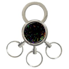 Colorful Music Notes Rainbow 3-ring Key Chains by Mariart