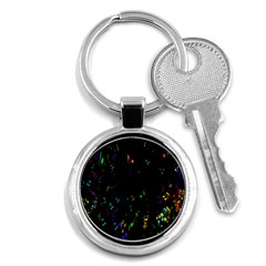 Colorful Music Notes Rainbow Key Chains (round) 