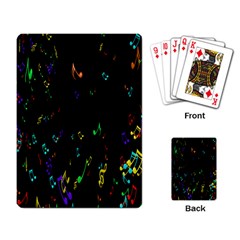 Colorful Music Notes Rainbow Playing Card by Mariart