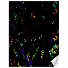 Colorful Music Notes Rainbow Canvas 12  X 16   by Mariart