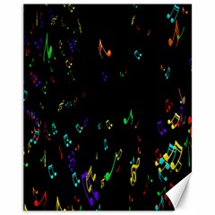 Colorful Music Notes Rainbow Canvas 11  X 14   by Mariart