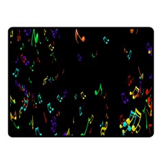 Colorful Music Notes Rainbow Fleece Blanket (small)