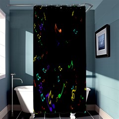 Colorful Music Notes Rainbow Shower Curtain 36  X 72  (stall)  by Mariart