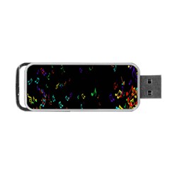 Colorful Music Notes Rainbow Portable Usb Flash (one Side)