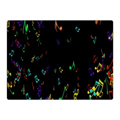 Colorful Music Notes Rainbow Double Sided Flano Blanket (mini) 