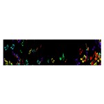 Colorful Music Notes Rainbow Satin Scarf (Oblong) Front